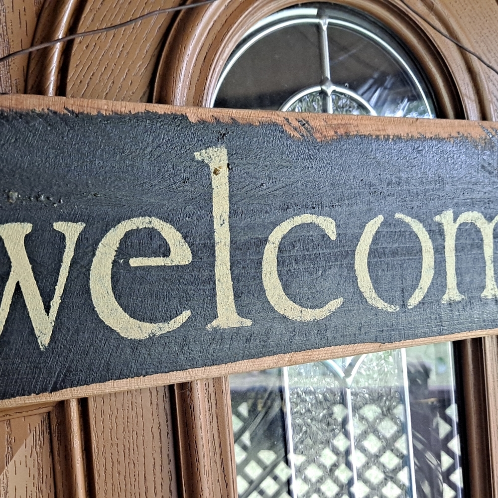 ⚜️ Rustic Wood Sign Welcome - Picture 3 of 4